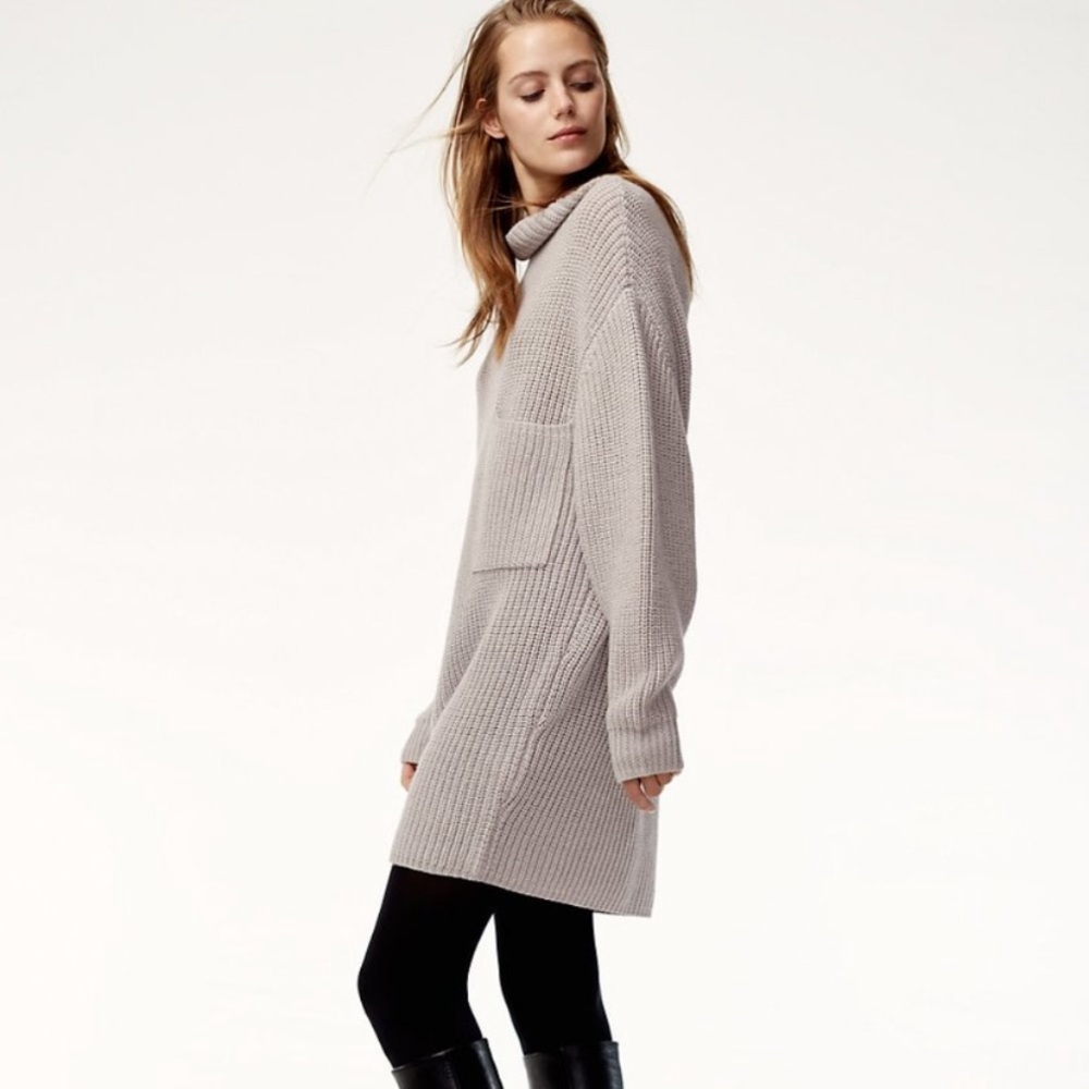 Aritzia Wilfred Jasmeen Sweater Dress, Green - Picture 4 of 12